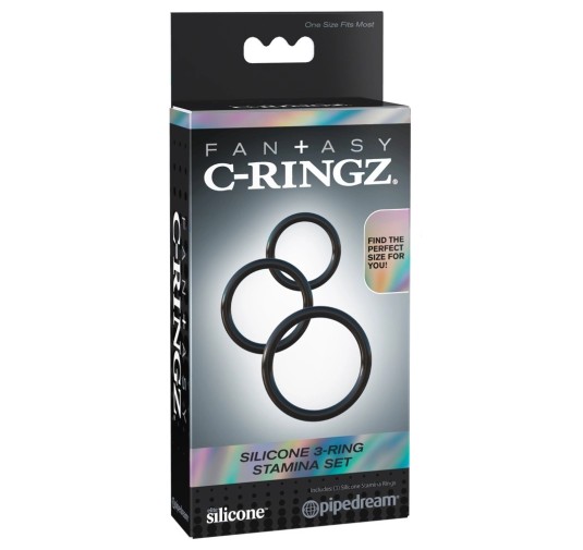 Fantasy C-Ringz- 3 Silikonowe Pierścienie Na Penisa I Jądra